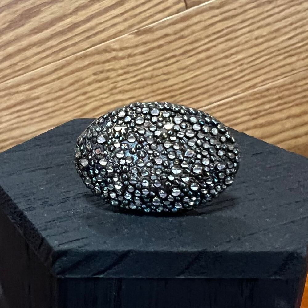 Big Time JCM Jacmel 925 Sterling Silver Italy Shield Chunky Statement Ring 9‎